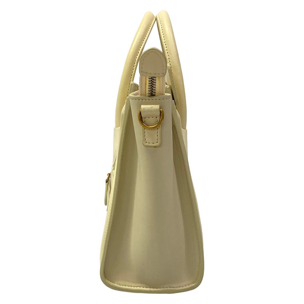 Celine Luggage Nano Shopper Handbag White Beige - Picture 4 of 15